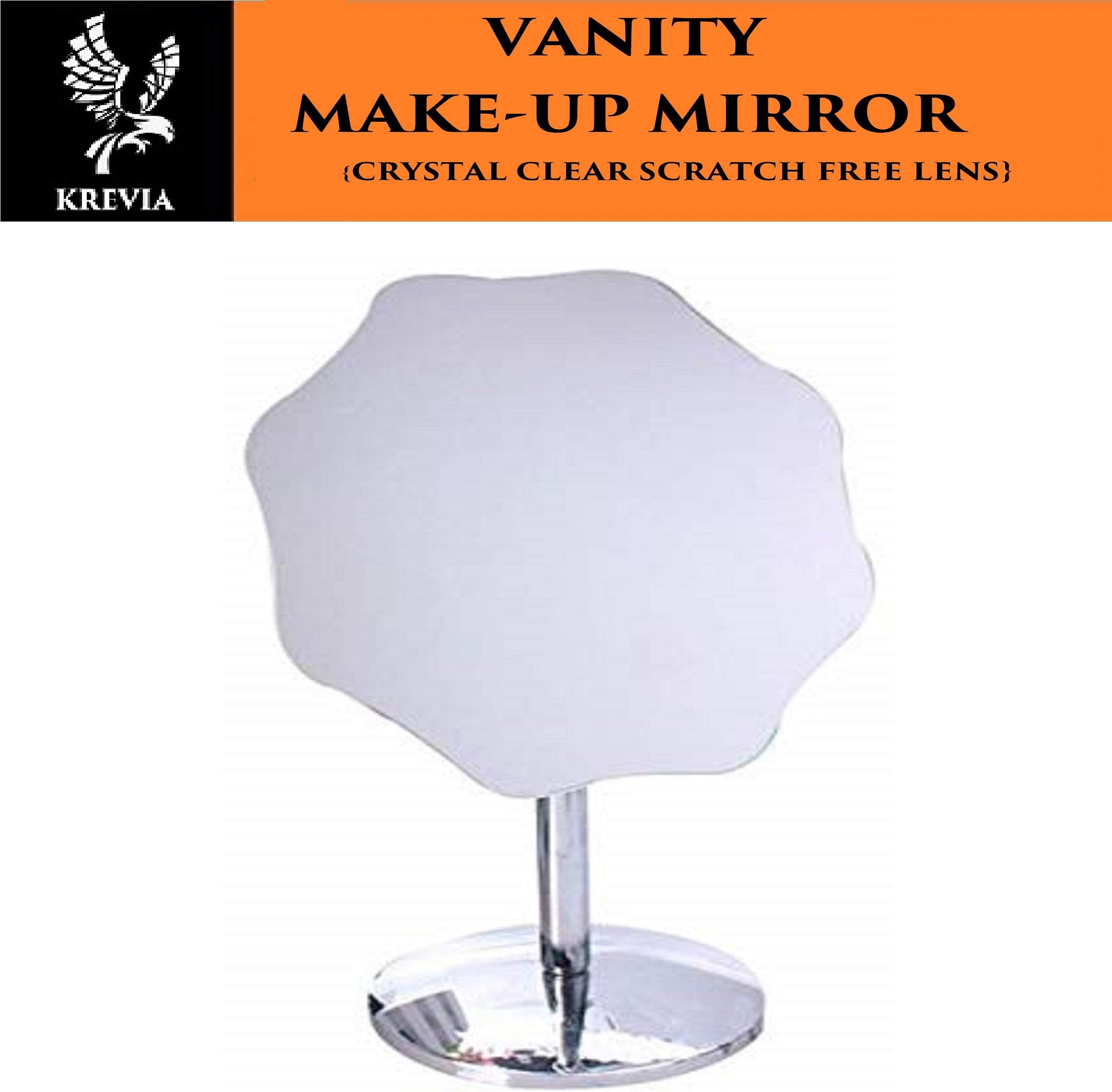 Kriva Metal Desk Table Standing Vanity Star Shape Mirror For Makeup, 1pc(Silver Color)