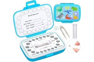 Caffox Tooth Keepsake Box, Tooth Fairy Box Lost Teeth Holders for Kids, Tooth Saver, First Tooth Container, Baby Teeth Storage for Boys and Girls