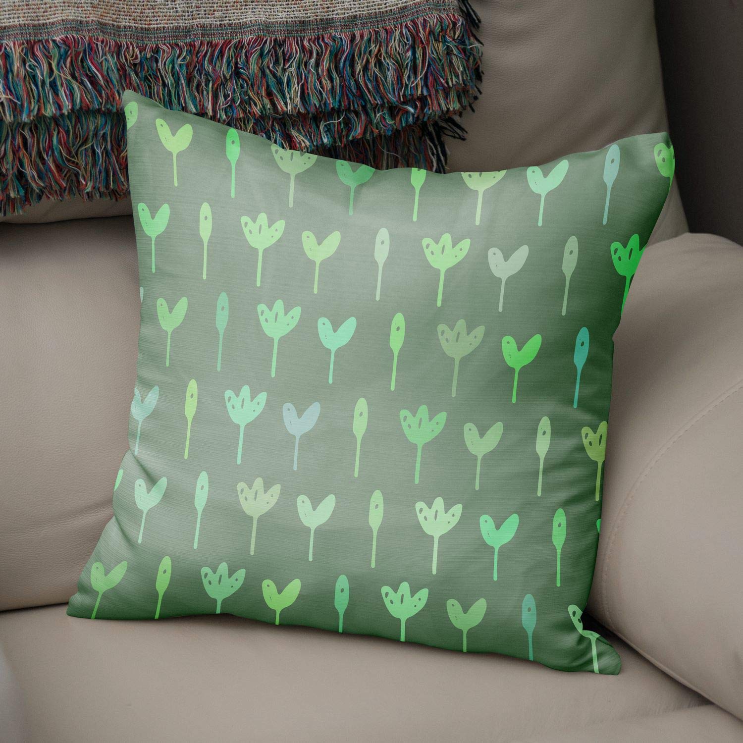 Bonamaison Decorative Cushion Cover Random Pattern, Throw Pillow Covers, Home Decorative Pillowcases for Livingroom, Sofa, Bedroom, Size:43X43 Cm - Designed and Manufactured in Turkey