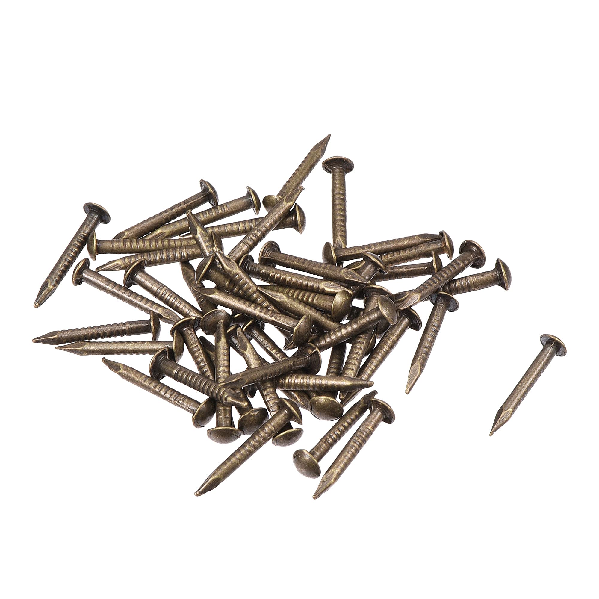 sourcing map Small Tiny Brass Nails 1.2x10mm for DIY Wooden Hardware Accessories 50pcs