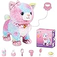 Bilinott Toy Cat for Kids, Touch and Voice Controlled Remote Control Cat with Leash, Lifelike Walking Cat Toy That Can Walk, 