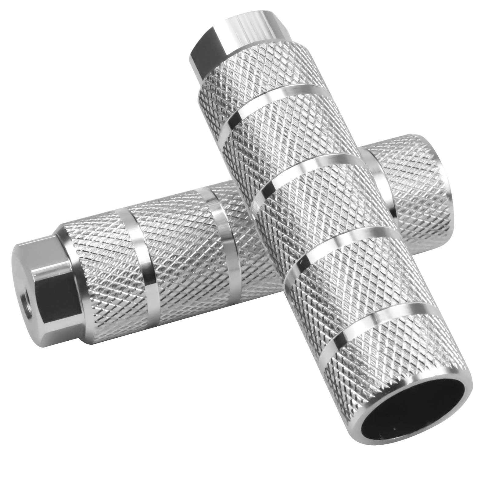 YMWALK Bike Pegs,2 Pieces Universal Aluminum Bike Foot Pegs BMX Stunt Pegs Cycling Pegs Anti-slip Rear Feet Pedals Cycling Bike Accessories for BMX, Mountain Bike Bicycle (Silver)