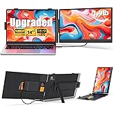 14" Dual Laptop Screen Extender - Ultra Thin Portable Monitor | FHD 1080P USB-C/HDMI Plug & Play | Lightweight Travel Display for Mac/Windows (13-17.3" Laptop) | Multi-Tasking Boost for Work & Gaming