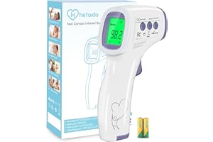 HETAIDA Digital Thermometer for Adults and Kids, No Touch Forehead Thermometer for Baby, 2 in 1 Body Surface Mode Infrared Thermometer with Fever Alarm and Instant Accuracy Readings