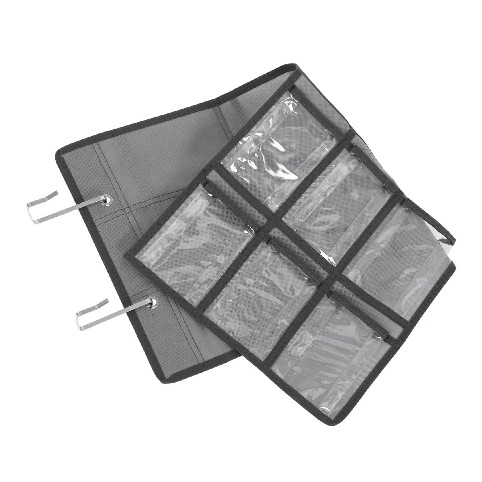 Photo 1 of STOBOK Calculator Holder for Classroom Cell Phone Storage Pocket Pouch Multi-Function Wall Hanging 12 Grids Clear Pocket Chart for Home Office Classroom Supplies