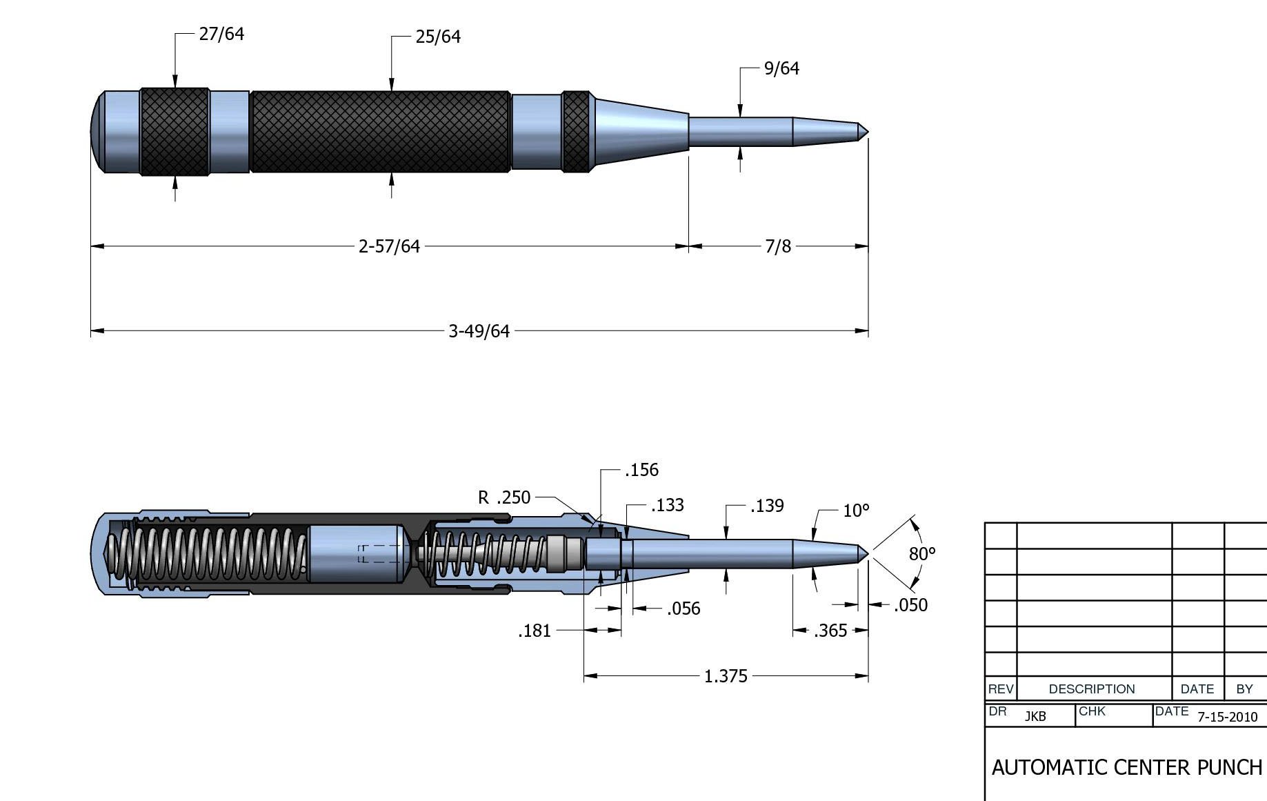 Mua Starrett 18AA Automatic Center Punch with Hardened Steel Metal