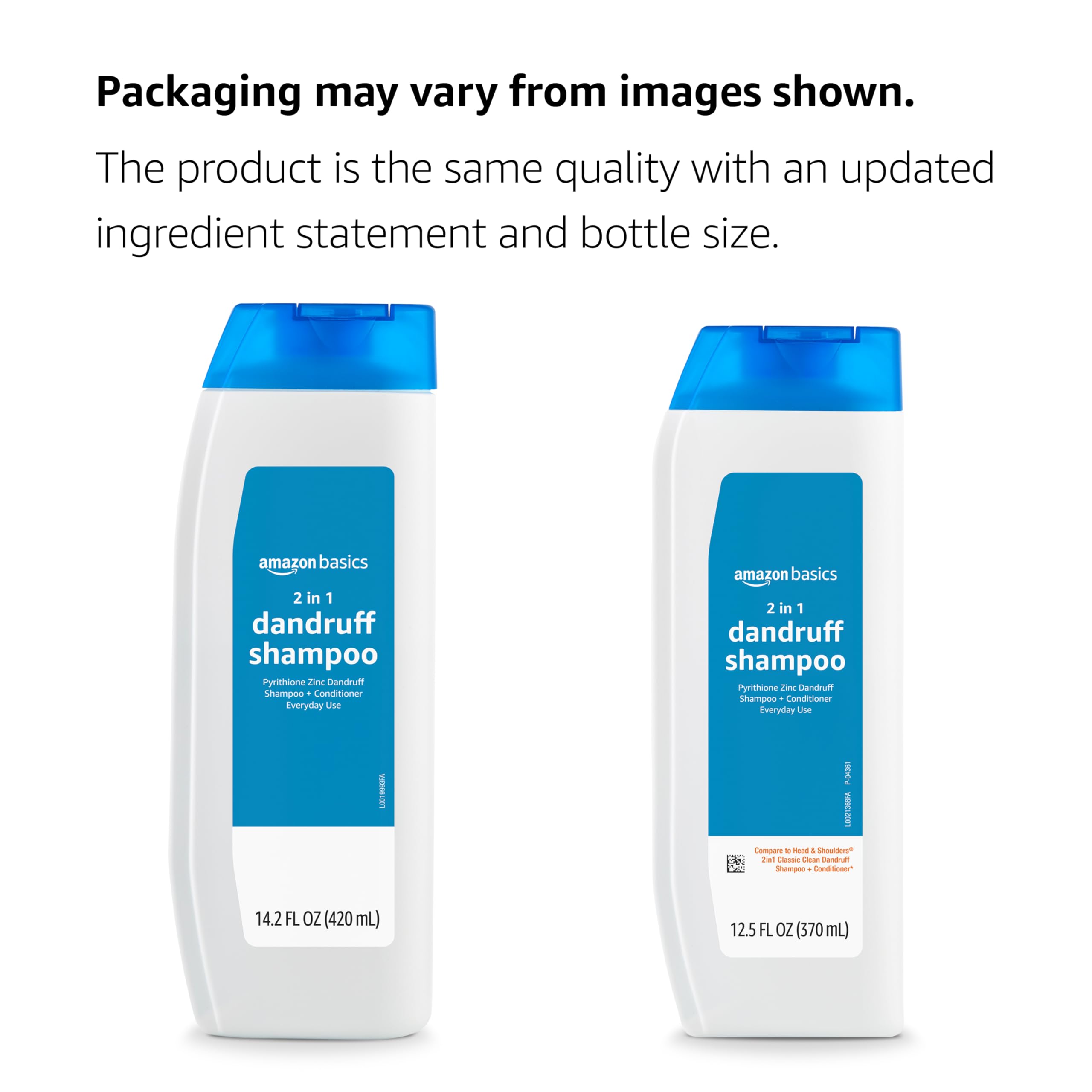 Amazon Basics 2-in-1 Dandruff Shampoo & Conditioner, Gentle and pH Balanced, 14.2 Fluid Ounces, 1-Pack (Previously Solimo)