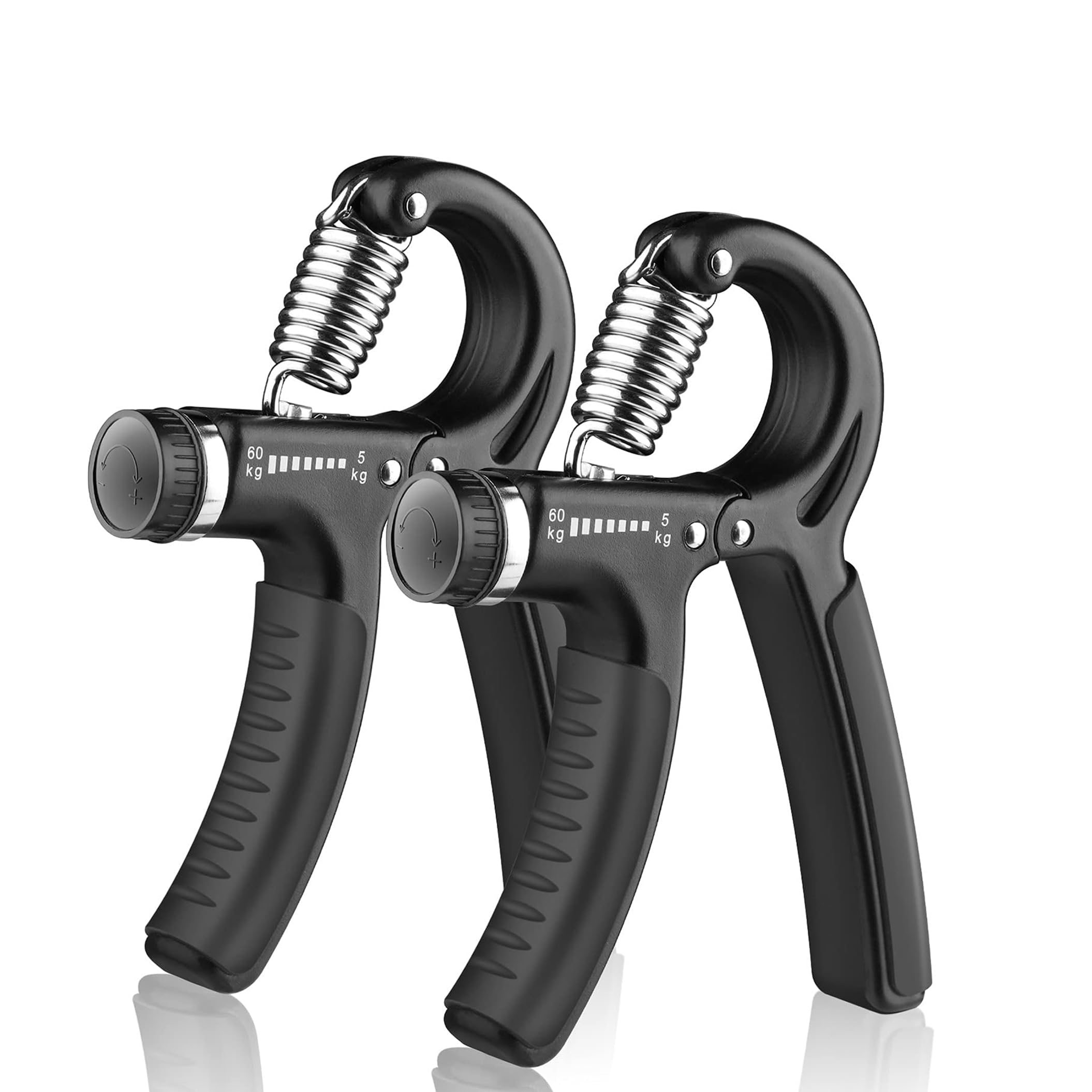 2 Pcs Hand Grip Strengthener, Grip Strength Trainer, Forearm Strengthener, Adjustable Resistance 11-132 Lbs (5-60kg), Build Wrist, Hand Strength, Finger, Muscle Building and Injury Recover (2)