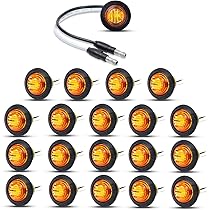 Meerkatt 4 Inch Clear Lens Red 12 LED Round Side Marker Clearance Clear - View #9