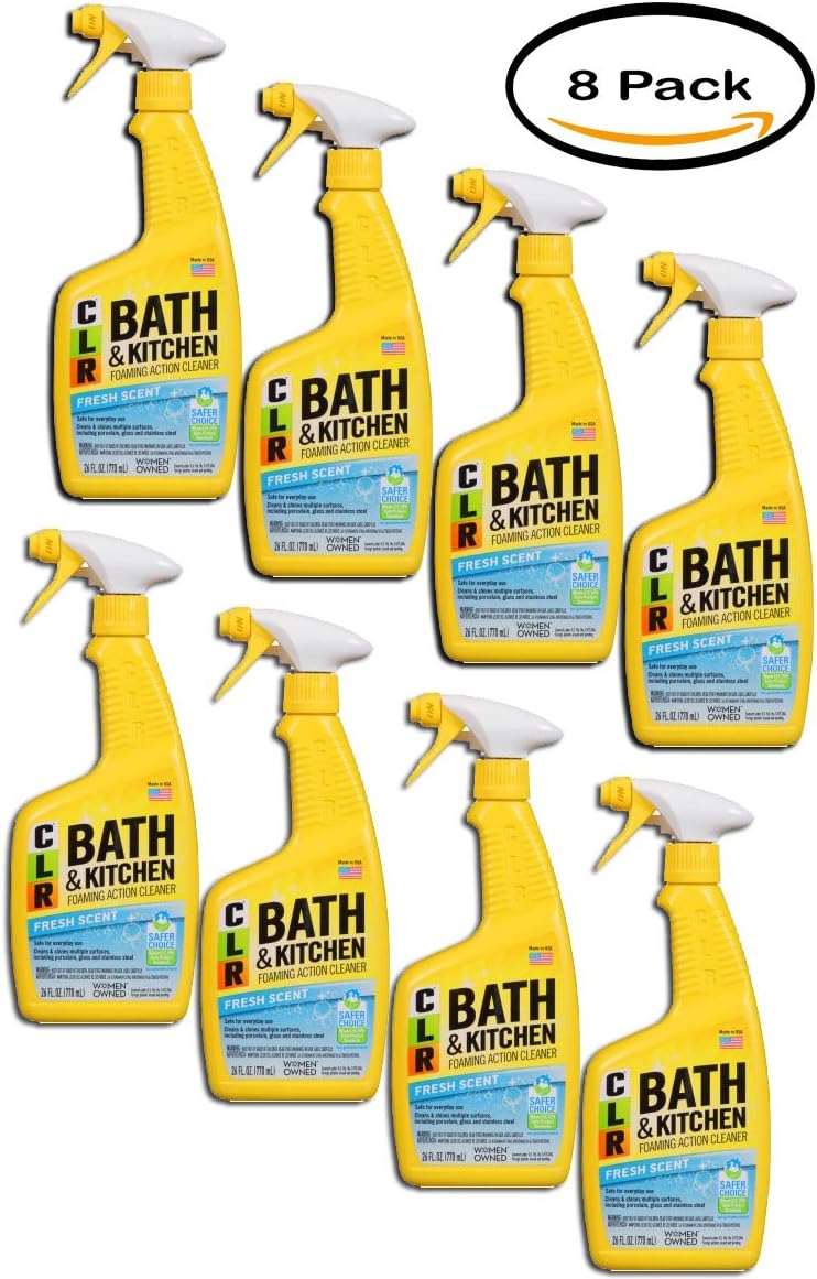 Amazon Com Pack Of 8 Clr Bath Kitchen Cleaner 26 Fl Oz