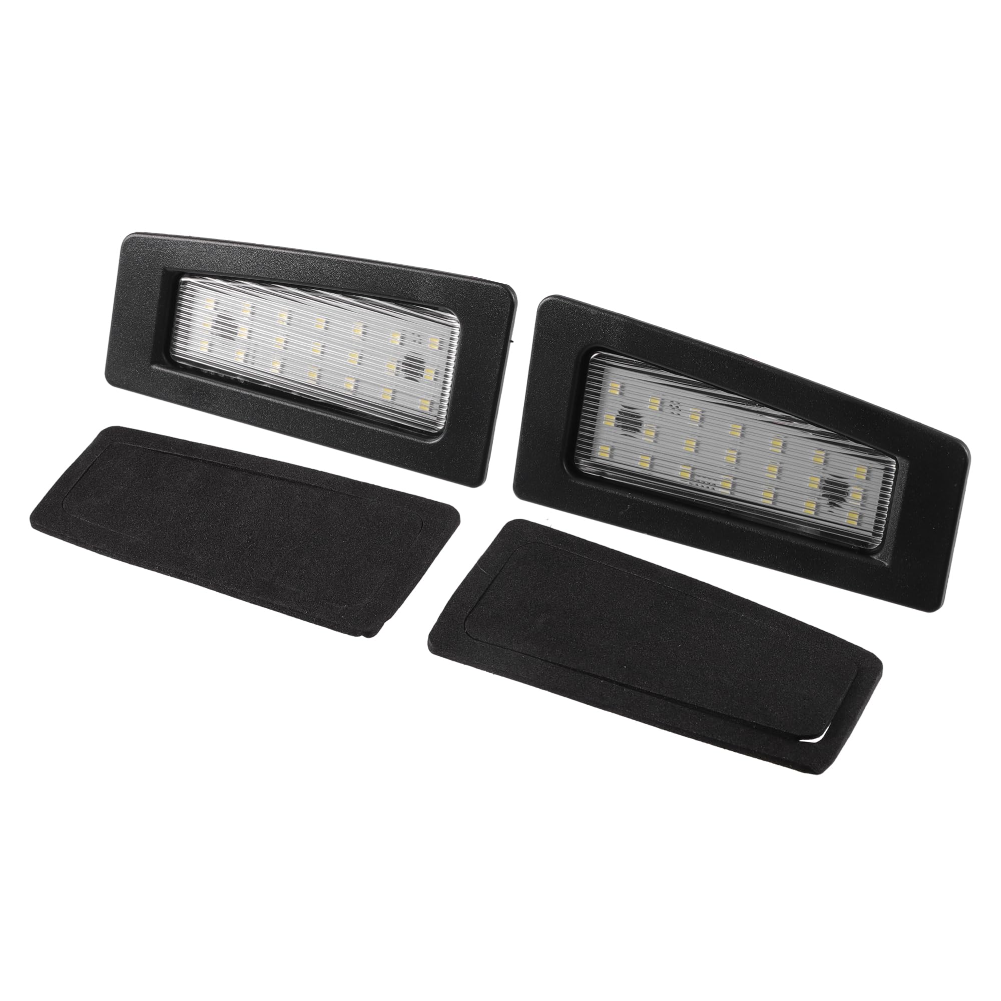 Photo 1 of Motoforti LED License Plate Light, LED License Plate Light Tag Lamp, for Mazda 3 2014-2018, Plastic, No.B45A51270, Black, 2 Pcs