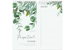 Celebration Calendar planner for Important Dates, v2croft 5 x10 Inch Monthly and Daily Wall Hanging or Desktop Perpetual Jour