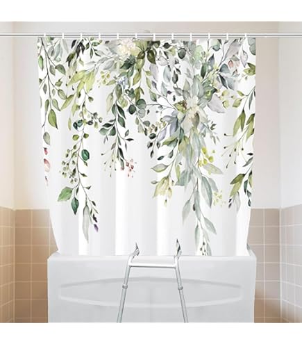 Split Shower Curtain For Transfer Benches – Water-Resistant White Polyester, 80x80 Inch, With Bottom Slits For Easy Access 6 thumbnail image