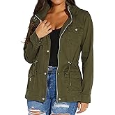 SxClub Women's Bomber Jackets for Women Fashion Casual Quilted Lightweight Zip Up Outerwear Coat with Pockets