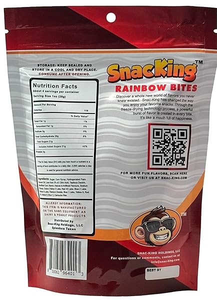 SNACKING RAINBOW BITES FRUIT FLAVORED – FREEZE DRIED CANDY (4 OZ)