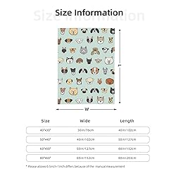 Duduho Cute Dogs Bed Blanket Ultra Soft Funny Puppy