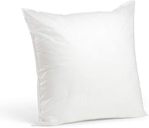 Foamily Premium Hypoallergenic Stuffer Pillow Insert Sham Square Form Polyester, 20" L X 20" W, Standard/White