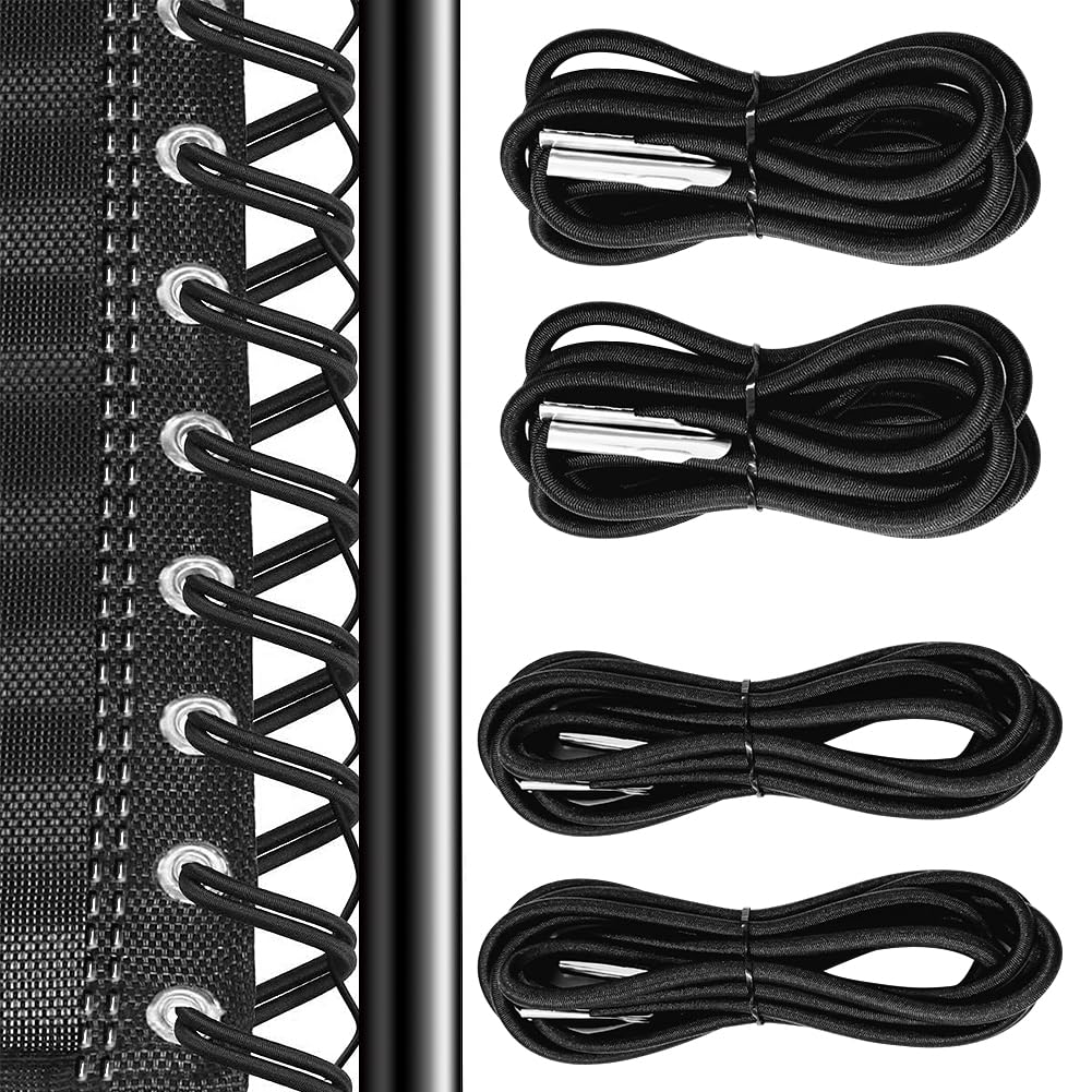 Replacement Cord for Zero Gravity Chair, 4 PCS Universal Replacement Elastic Cords Repair Tool Kit for Repairing Sun Loungers, Garden Chairs, Outdoor Recliners