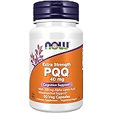 NOW Foods Supplements, PQQ 40 mg with 200 mg Alpha Lipoic Acid, Extra Strength, 50 Veg Capsules