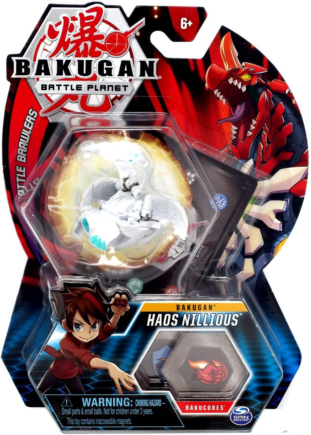 BAKUGAN Battle Planet Haos Nillious – 5,1 Cm Sammel-Figur, Mit 2 BakuCores & Charakterkarte, Für Kinder Ab 6