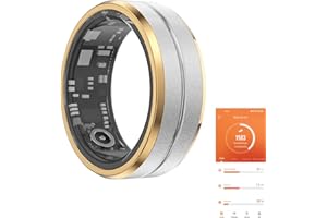 GenXenon Fitness Tracker Smart Ring,Step Counter,Heart Rate Blood Oxygen Sleep Tracker Health Ring, 5ATM Waterproof Long Battery Life Smart Rings Compatible with iOS & Android