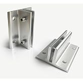 2-Pack Polished Aluminum Direct Sign Mount Bracket - Minimalist Design for Restroom, Conference Room and Classic Signs - 2" Length, 1/8" Substrate - Easy to Install