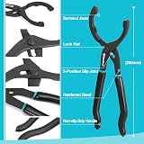 DURATECH 12 Inch Adjustable Oil Filter Pliers 2-Piece Set 63-103 mm view 2