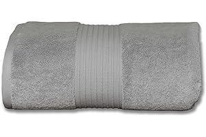 MILARA CREATIONS Milara Luxurious Extra Large Bath Sheet - 700 GSM Super-Plush Turkish Cotton Towel, 35x70 inches, Spa Quality Thick - Silver Gray