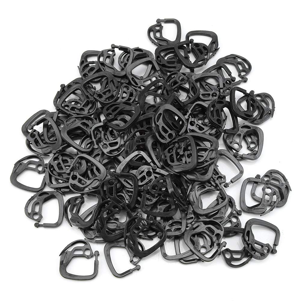 100Pcs Shade Cloth Hanging Hooks, Plastic Greenhouse Shade Clamps Reusable Lock Grip for Greenhouse Clips Black Shade Cloth Plastic Clips for Greenhouse Fixing Shade Cloths, Sunshade Net Accessories