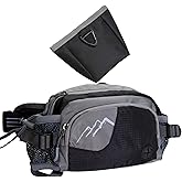 Dog Walking Fanny Pack with Removable Treat Pouch & 2 Retractable Water Bottle Holders, No Spill Magenetic Clasp - Hands-Free Pouches Training Waist Bag for Dog Owners, Poop Bag Dispenser