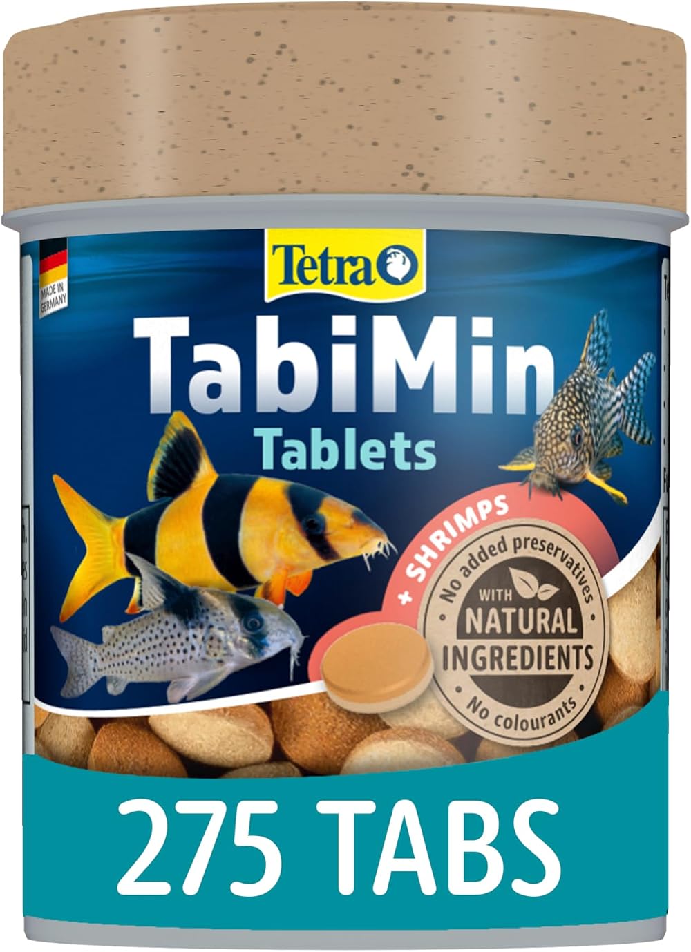 Tetra Tabimin Fish Food 275 Tablets Bottom-Feeding Pellets with Shrimps