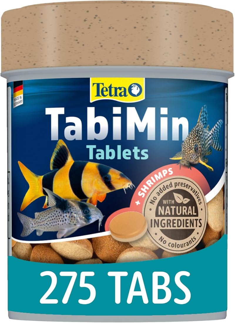 Tetra Tabimin Fish Food 275 Tablets Bottom-Feeding Pellets with Shrimps