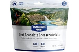 Backpacker's Pantry Dark Chocolate Cheesecake Mix - Freeze Dried Backpacking & Camping Food - Emergency Food - 13 Grams of Protein, Vegetarian - 1 Count