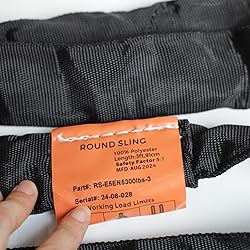 2-Pack Black Spanset Endless Round Sling, Heavy