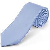 JUNMEISI Black Ties For Men Solid Pure Color Tie 3.15" (8CM) Formal Necktie for Men in Gift Box