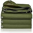 Tarp Canvas,Heavy Duty Waterproof for Outdoors, Truck, Water Resistant, UV Resistant Tarpaulin Cover for Car Boat Camping Firewood Woodpile(13.1 x 19.7 Feet)