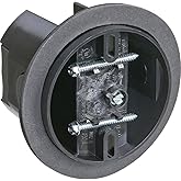 Carlon CFB-16-F Ceiling Fan Box, Saddle, New/Old Work, 4-Inch Diameter by 3-5/16-Inch Depth, Black
