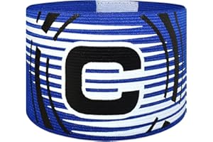 FUNAUPGO Sports Captain C Arm Band, Unisex Elastic Soccer Captain Armband Adjustable Outdoor Football Player Captain's ArmBands for Youth and Adult