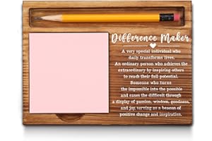 AKEKE Difference Maker Gifts Sticky Note Holder Thank You Appreciation Quote Gifts for Leader Boss Women Best Mom Mentor Coach Manager Coworker Employee Teacher Self-Stick Note Pad Holders GSH17