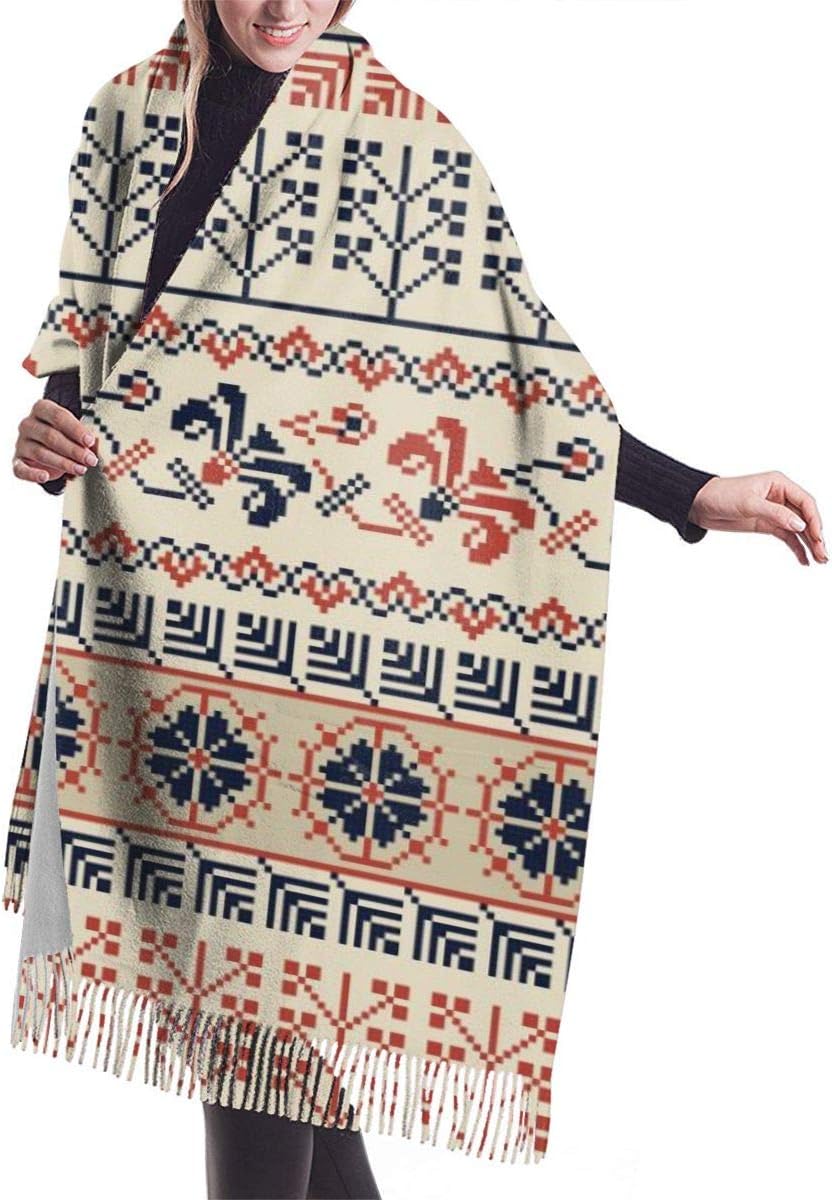 Large beach pantsPattern Design Traditional Palestinian Embroidery Geometric Shawl Wrap Winter Warm Scarf Cape Large Scarf Oversized Scarves For Women 77x27 inch