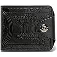 Sibalasi New Men's US Dollar Wallet Bill Money Bifold Safe Purse With Magnetic Buckle (Black)