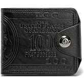 Sibalasi New Men's US Dollar Wallet Bill Money Bifold Safe Purse With Magnetic Buckle (Black)