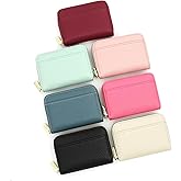 Credit Card Holder Wallets for Women Large Storage Space Accordion Zipper Card Case Holder (Blue)