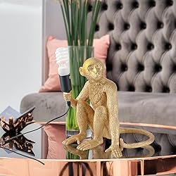 CHABEI Modern Resin Sitting Monkey Table Lamp,Desk