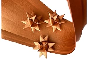 FROEBEL MINT Shimmer Metallic Paper Strips ~Weaving, Moravian Stars, German Stars, Froebel Stars (50 strips) (Copper, 1/2 inch)