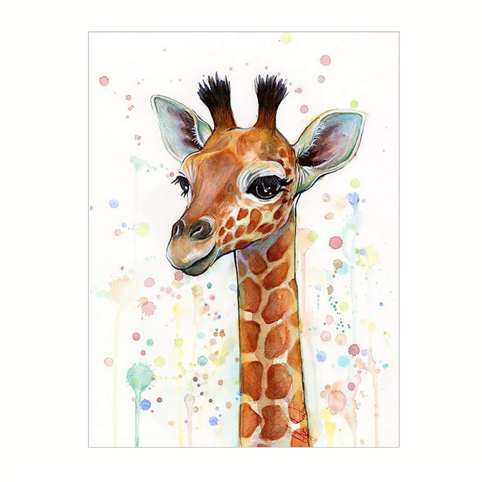 VEGCOO 5D Diamond Painting Kits, Giraffe Full Drill Rhinestone Embroidery Picture Crafts for Home Wall Decoration and Adults/Kids DIY Art (B)