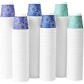 Tamone 600 Pack 3 oz Bathroom Cups, Small Paper Cups, Mini Disposable Cups Fireworks Design, Blue, Green Mouthwash Cups for Party, Picnic, BBQ, Travel, Home and Event