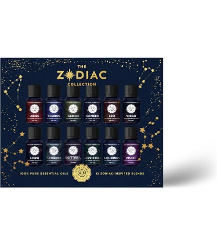 AROMA SOUNDS Planetary Classic Kit 8本 Amazon.com: Zodiac Essential Oil Collection | 12 Star Sign Blends
