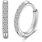 YIXNZON Small Hoop Earrings for Women -Gold Silver Huggie Cartilage Hypoallergenic Earrings for Men Surgical Stainless Steel with Cubic Zirconia for Helix Lobe