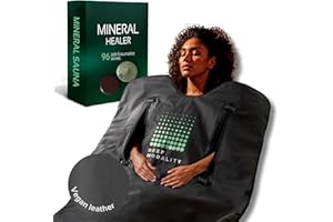 DEEP MODALITY Mineral - Infrared Sauna Blanket | Detox, Wellbeing & Recovery | Highest Grade Materials + Jade & Tourmaline for Enhanced Therapy, Adjustable Temp 77-176°F, 6ft x 3ft (Mineral Edition)